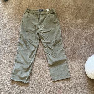 Green corduroy Hollister pants